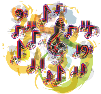 music notes vector illustration