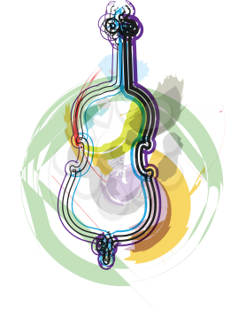 abstract music instrument vector illustration