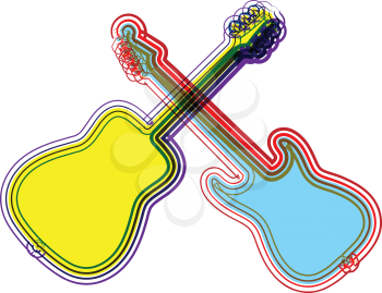 Guitar music instrument vector illustration