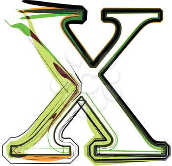 Organic type. Letter X