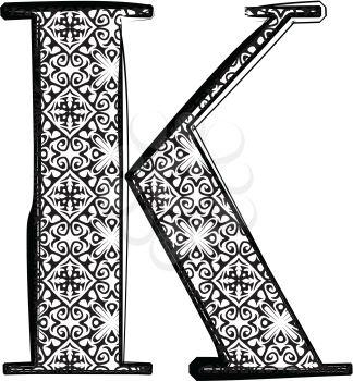 Fashion font Letter K