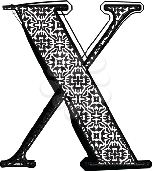 Fashion font Letter X