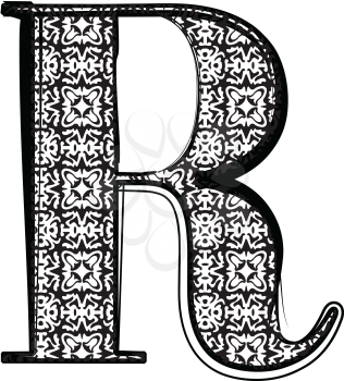 Fashion font Letter R
