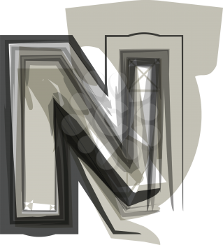 Abstract Letter N illustration