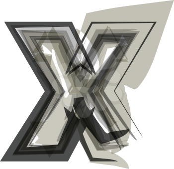 Abstract Letter X illustration