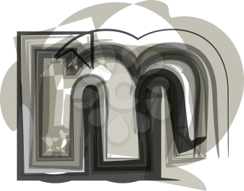 Abstract Letter m Illustration