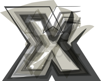 Abstract Letter x Illustration