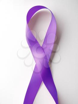 Purple ribbon. General Cancer Awareness. Lupus awareness. Drug Overdose Awareness. Alzheimer's Disease awareness. Clipping Path included