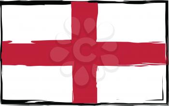 Grunge England flag or banner vector illustration