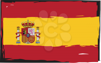 Grunge SPAIN flag or banner vector illustration