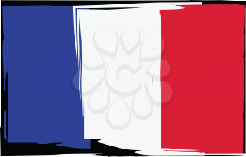 Grunge FRANCE flag or banner vector illustration
