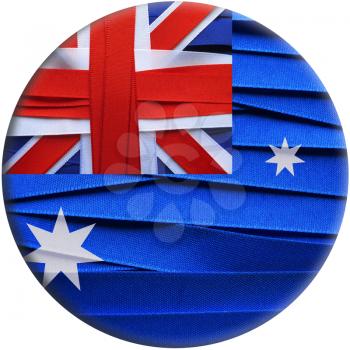 Australia flag or banner made with red ribbons