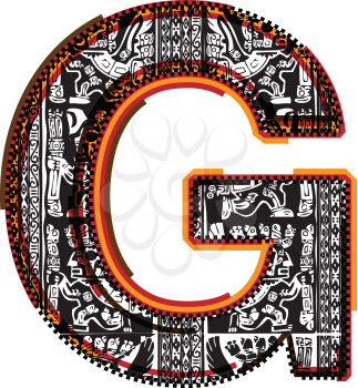 Inca`s font Letter G