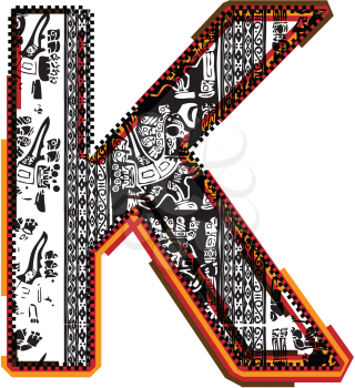 Inca`s font Letter K