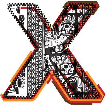 Inca`s font letter x