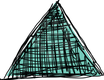 Sketch of triangle vector illustration