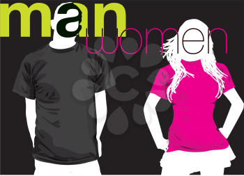 Man & Woman. Vector illustration