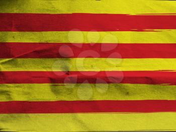 Grunge Catalonia flag or banner