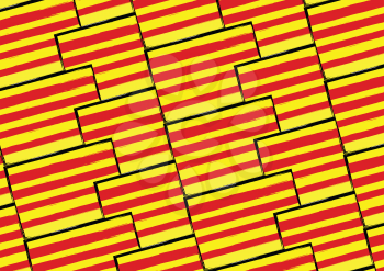 Grunge Catalonia flag or banner vector illustration