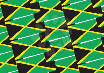 abstract JAMAICAN flag or banner vector illustration
