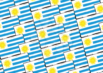 abstract URUGUAY flag or banner vector illustration