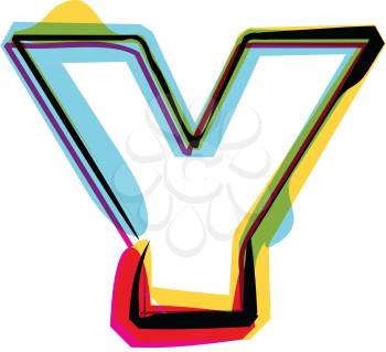 Abstract colorful Letter Y