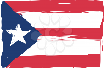 Grunge PUERTO RICO flag or banner vector illustration