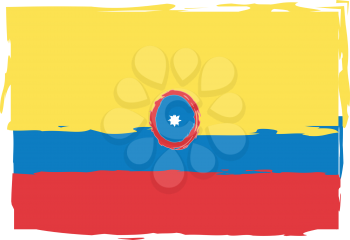 abstract COLOMBIA flag or banner vector illustration