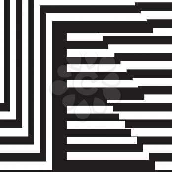Black and white letter E design template vector illustration