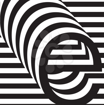 Black and white letter e design template vector illustration