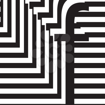 Black and white letter f design template vector illustration