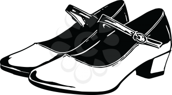 close-up of woman legs Illustration of women's shoes. Vector Illustration