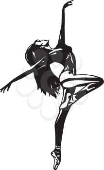 Ballet Art Silhouette vector illustration