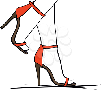 Woman High Heel Shoe - Vector Illustration