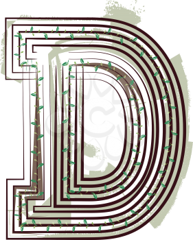 Letter D  Eco Logo Icon Design - Vector Illustration