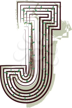 Letter J  Eco Logo Icon Design - Vector Illustration