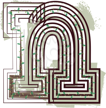 Letter n  Eco Logo Icon Design - Vector Illustration