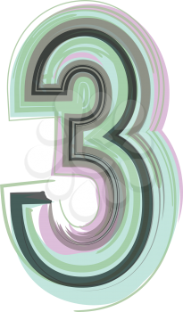 Number 3 - Logo Icon Design - Vector Illustration