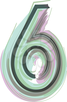 Number 6 - Logo Icon Design - Vector Illustration