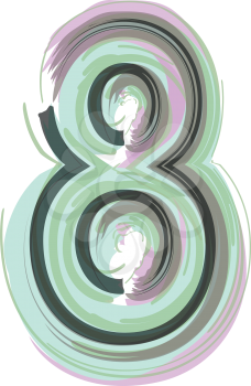 Number 8 - Logo Icon Design - Vector Illustration