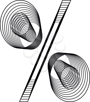 PERCENT Symbol Line Logo Icon Design - Vector Illustration