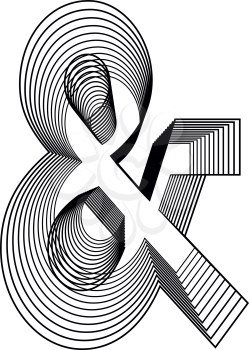 Ampersand Symbol Line Logo Icon Design - Vector Illustration