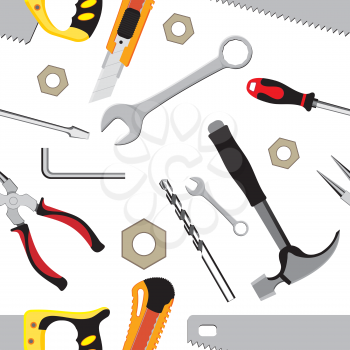 Seamless background is a construction hand tools and tools for repair
