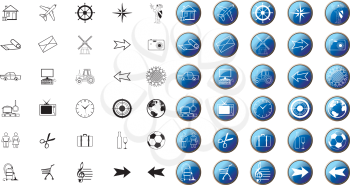 Icons for the site and the web on various subjects