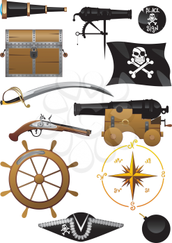 A set of real pirates. All you need to immediately go out to sea!