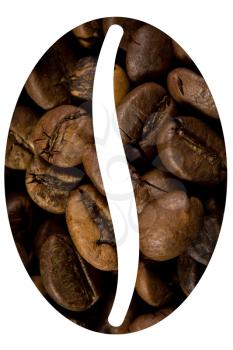 well roasted coffee beans close up background