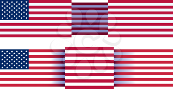 The direct simple us flag can be used to top the site or document. Easy to stretch in length without distortion