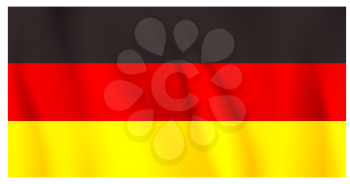 straight horizontal black red yellow flag of germany