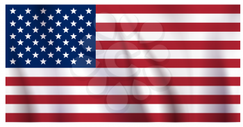 straight horizontal red-blue-white star-striped United States of America flag