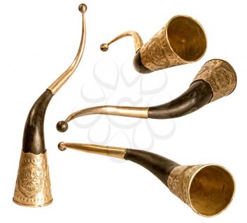 several classic viking horn for beverages and feed sound